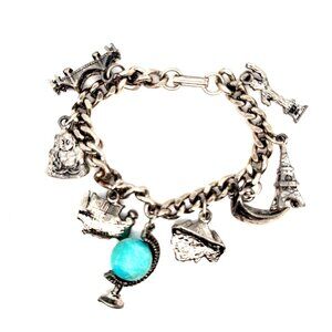 Silver Tone Charm Bracelet
